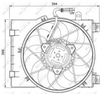 NRF 47063 Hűtőventillátor OPEL COMBO / CORSA C