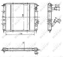 NRF 507344 Hűtőradiátor RENAULT EXPRESS / EXTRA / RAPID