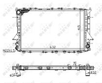 NRF 51320A Hűtőradiátor AUDI 100 / 100 QUATTRO / A6 / S6