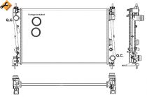 NRF 53017 Hűtőradiátor FIAT BRAVO II / GRANDE PUNTO / PUNTO EVO / PUNTO III