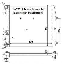 NRF 53021 Hűtőradiátor VOLKSWAGEN FOX / POLO IV / POLO SEDAN / POLO V