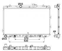 NRF 53162 Hűtőradiátor KIA CERATO / SPECTRA II