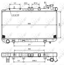 NRF 536864 Hűtőradiátor NISSAN SUNNY