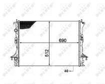 NRF 53820 Hűtőradiátor RENAULT ESPACE 4 / VEL SATIS