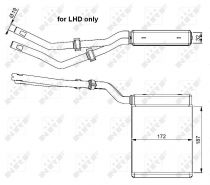 NRF 54303 Hőcserélő/fűtő radiátor VOLVO C30 / C70 / S40 / V50