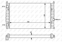 NRF 54707 Hűtőradiátor SEAT CORDOBA / IBIZA II / INCA