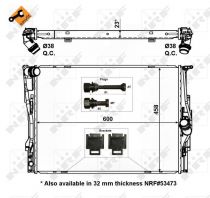 NRF 56129 Hűtőradiátor BMW 1 / 3 / X1 / Z4