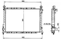 NRF 58084 Hűtőradiátor ALFA ROMEO 145 / 146