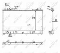 NRF 58393 Hűtőradiátor MAZDA 6