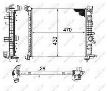 NRF 58476 Hűtőradiátor OPEL MERIVA B