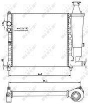 NRF 58837 Hűtőradiátor PEUGEOT 309