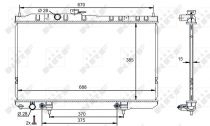 NRF 59100 Hűtőradiátor NISSAN ALMERA CLASSIC