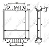 NRF 59125 Hűtőradiátor AUDI A1 / A3 / S1 / S3 / TT